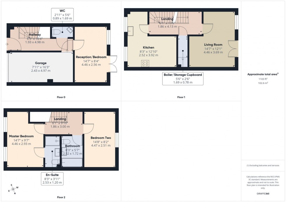 Floorplan for Nuffield Close, Heaton, Bolton, BL1