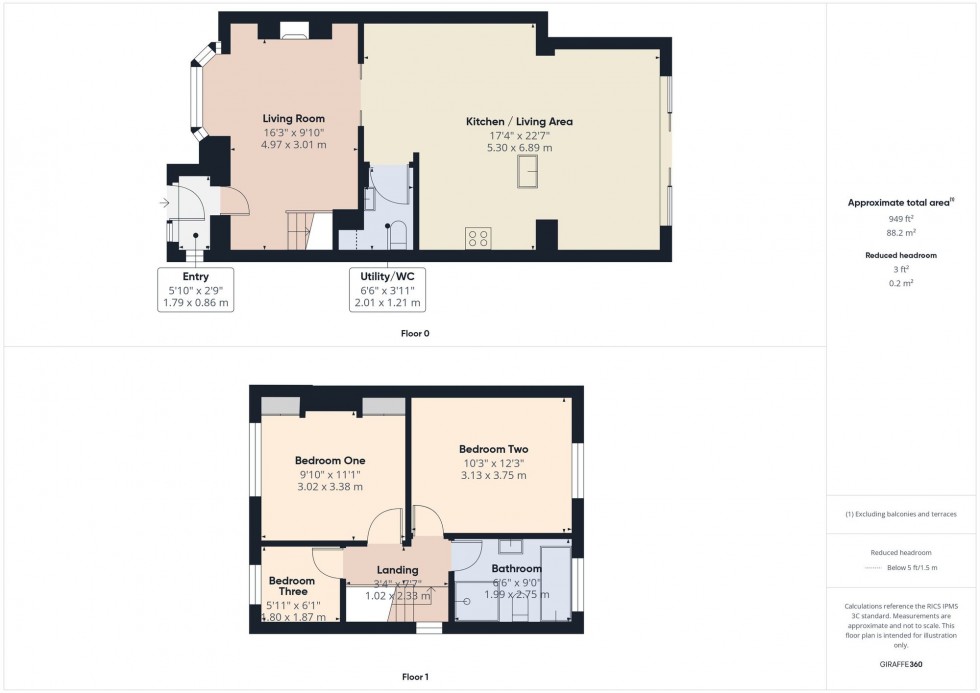 Floorplan for Thornton Avenue, Heaton, Bolton, BL1