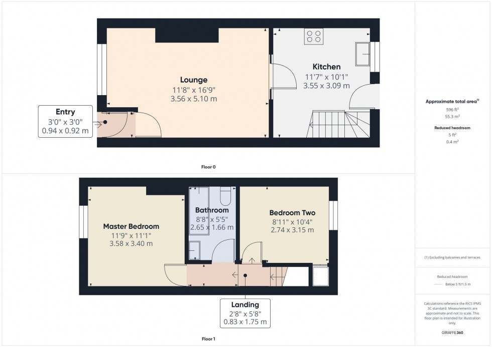 Floorplan for Oxford Grove, Bolton, BL1