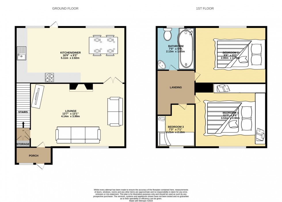 Floorplan for Grosvenor Way, Horwich, Bolton, BL6