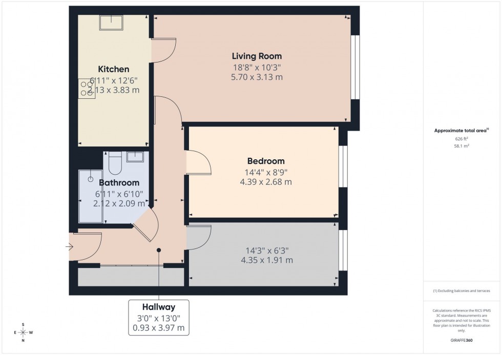 Floorplan for Kingsbury Avenue, Bolton, BL1