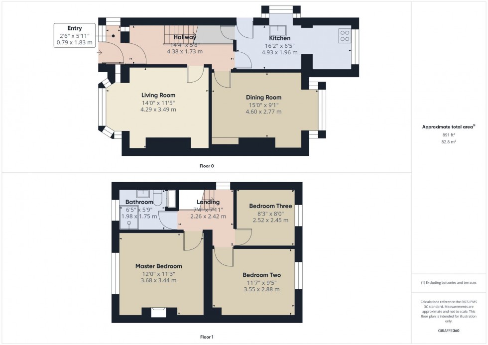 Floorplan for Lingmoor Road, Heaton, Bolton, BL1