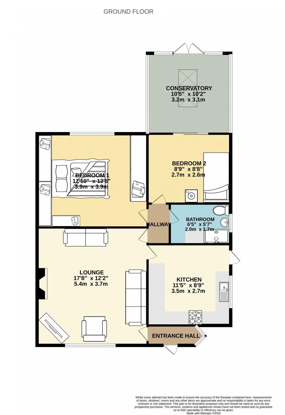 Floorplan for Rectory Gardens, Westhoughton, Bolton, BL5
