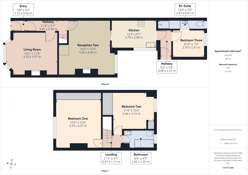 Floorplan for Stratford Avenue, Smithills, Bolton, BL1