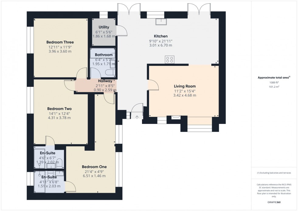 Floorplan for Grizedale Close, Smithills, Bolton, BL1